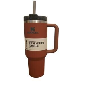 Stanley 40oz Quencher H2.0 Tumbler Soft Matte Red Rust All-day hydration Gift